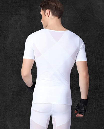 Men's Body Shaper Compression Short Sleeve Shirt